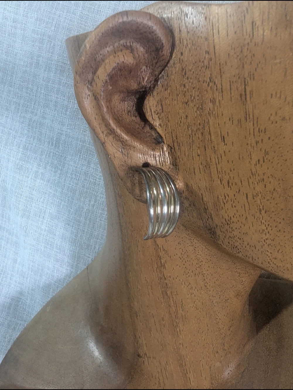 Classic Multi-Band Silver Hoop Earrings - Women Jewelry